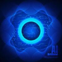 Artificial Intelligent digital technology concept. Blueprint digital technology. Data and engineering concept vector