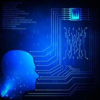 Artificial Intelligent digital technology concept. Blueprint digital technology. Data and engineering concept