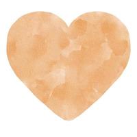 fondo de mancha de pintura de acuarela de corazón naranja foto