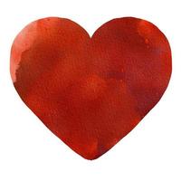 Dark Red Heart Watercolor Paint Stain Background photo