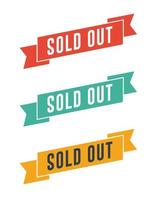 Sold Out Ribbons vector