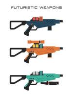 Ilustraciones de rifle futurista vector