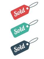 Sold Tags Illustration vector
