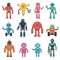 conjunto de personajes de robots vector