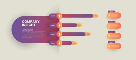 Modern and simple infographic template design concept vector