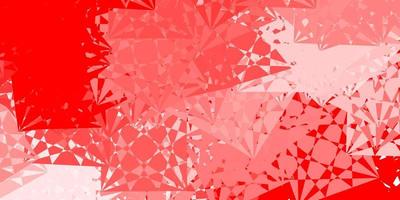 Light Red vector backdrop with triangles, lines.