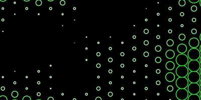 Dark Green vector layout with circles.