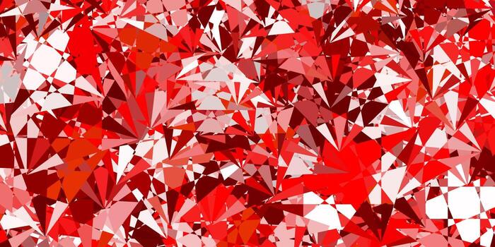 Light Red vector background with triangles.