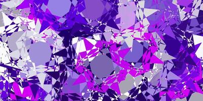 Light purple, pink vector pattern with polygonal shapes.