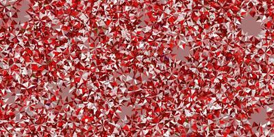 Light red vector beautiful snowflakes backdrop with flowers.