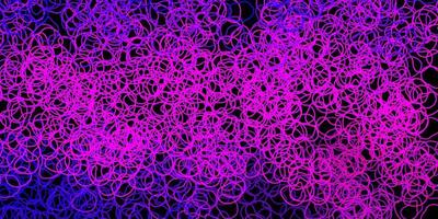 Dark purple, pink vector pattern with abstract shapes.
