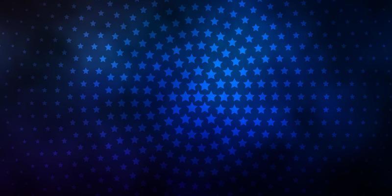Dark Blue, Yellow vector texture with beautiful stars.