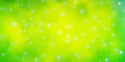 Light Green vector background with small and big stars.