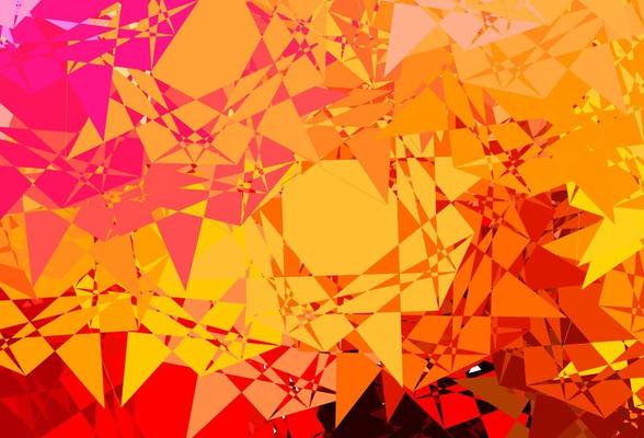 Light Red, Yellow vector template with triangle shapes.