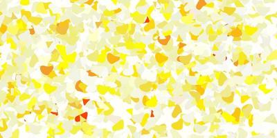 Light red, yellow vector background with random forms.