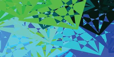 Light Blue, Green vector background with polygonal forms.