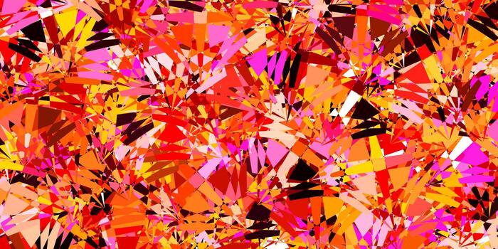 Light Red, Yellow vector texture with random triangles.