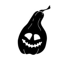 pumpkin for halloween, vector doodle Halloween icon. Halloween pumpkin logo with a face