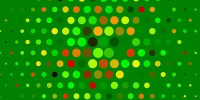 Light Green, Yellow vector pattern with spheres.