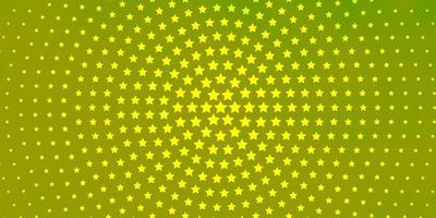 Light Green, Yellow vector texture with beautiful stars.