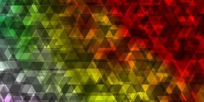 Light Multicolor vector backdrop with lines, triangles.