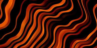 Dark Orange vector template with curved lines.