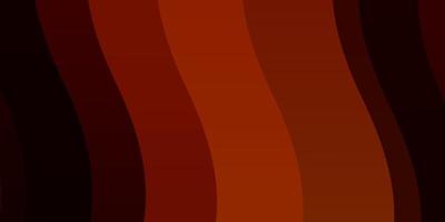 Dark Orange vector background with bent lines.