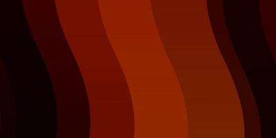 Dark Orange vector background with bent lines.