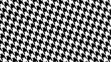 A loopable 4K video with a strong hypnotic effect of a rotating graphic of a black and white hounds-tooth pattern