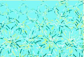 Light green, yellow vector background with bubbles.