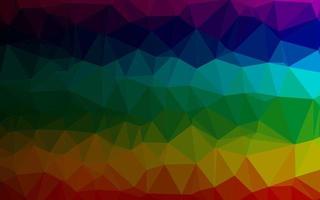 Dark Multicolor, Rainbow vector polygon abstract backdrop.