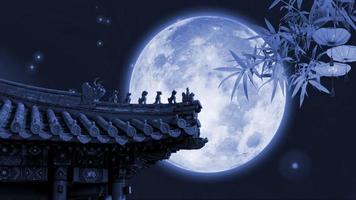 full moon, Chinese art and festival video