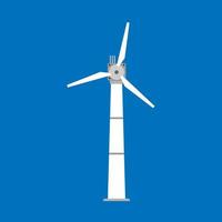 Wind turbine power windmill energy vector icon. Environment technology industry alternative eco generator tower