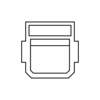 Connection port computer vector icon illustration outline. Jack electronic cable device connector isolated white line thin