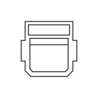 Connection port computer vector icon illustration outline. Jack electronic cable device connector isolated white line thin