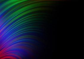 Dark Multicolor, Rainbow vector background with liquid shapes.