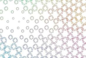 Light multicolor, rainbow vector layout with circle shapes.