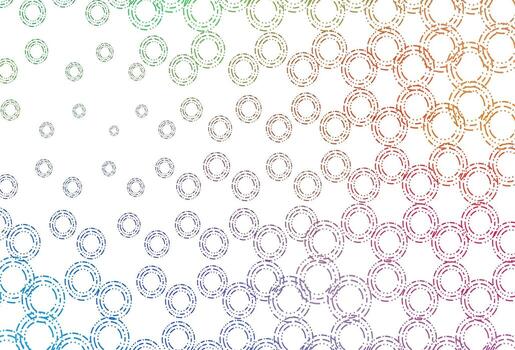 Light multicolor, rainbow vector layout with circle shapes.
