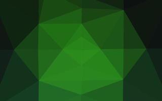 Dark Green vector polygon abstract background.