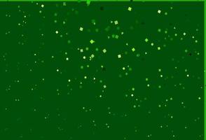 plantilla de vector verde claro con cristales, círculos, cuadrados.