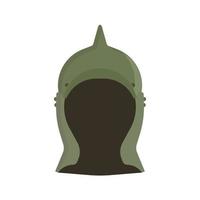 diseño de armadura de icono de vector de casco de guerra. jefe de protección del ejército militar antiguo. acero guerrero equipo medieval máscara guardia