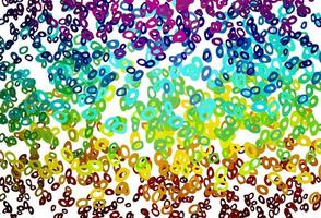 Dark Multicolor, Rainbow vector backdrop with dots.