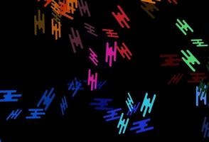 Dark Multicolor, Rainbow vector texture with colorful lines.