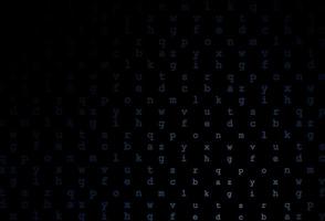 Dark blue vector pattern with ABC symbols.