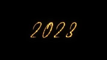 Glittering  text animation  2023 Happy New Year video