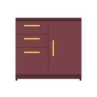 File cabinet drawer archive vector icon. Business document storage office folder datum. Catalog furniture box