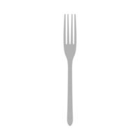 Fork equipment dishware tool vector object icon isolated food. Restaurant silverware top view