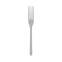 Fork equipment dishware tool vector object icon isolated food. Restaurant silverware top view