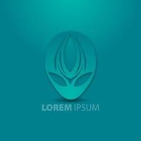 Space Alien Head Logo With Gradient Color Effect vector