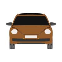 Car front view transportaion style. Flat vector isolated icon